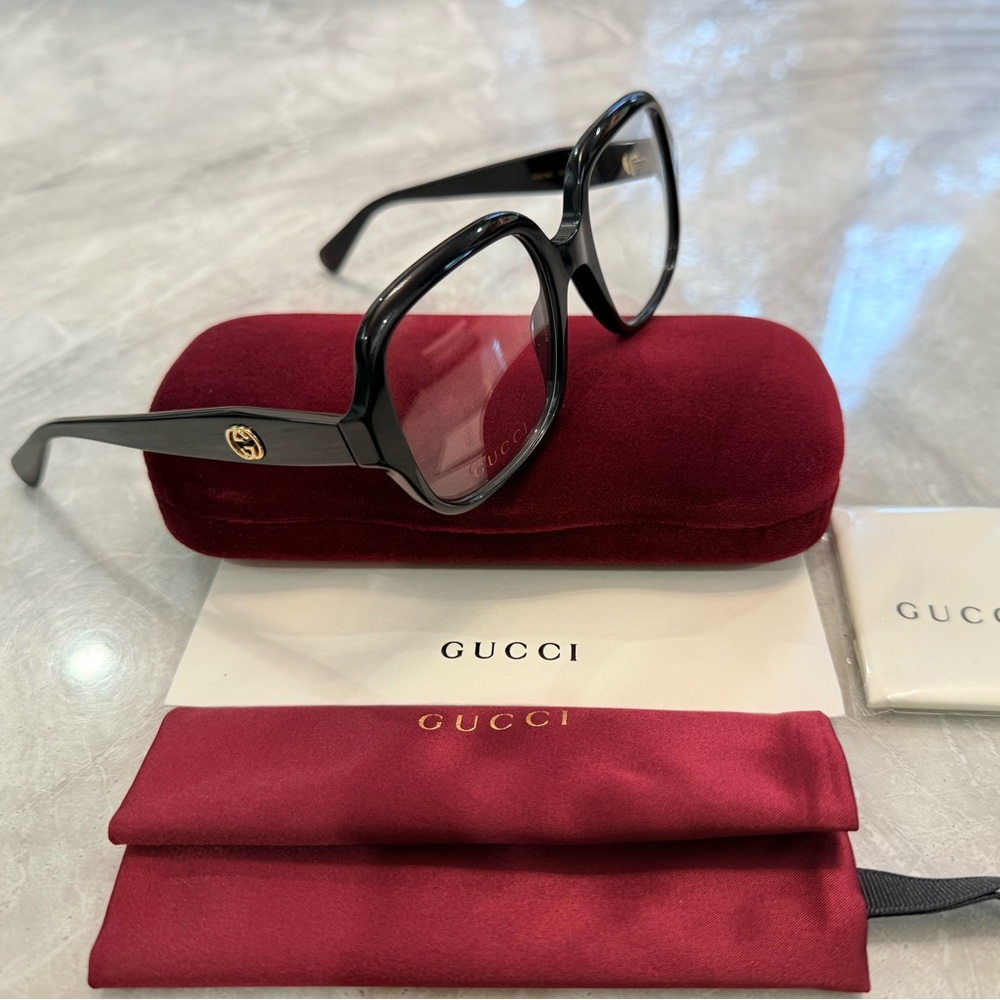 Gucci GG0799O 001 Black 53/19/140 Women's Eyewear  Frame 100% authentic